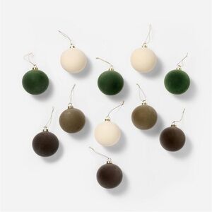 Studio McGee Set of 11 Velvet Decorative Ornaments - Threshold